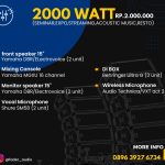 Harga Sewa Sound System 2000 Watt Jakarta